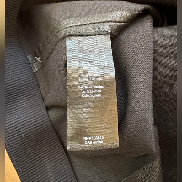 Rag & Bone Genuine Stretchy Leather Bootcut Pants, Sz USA 12, new - Picture 9 of 9